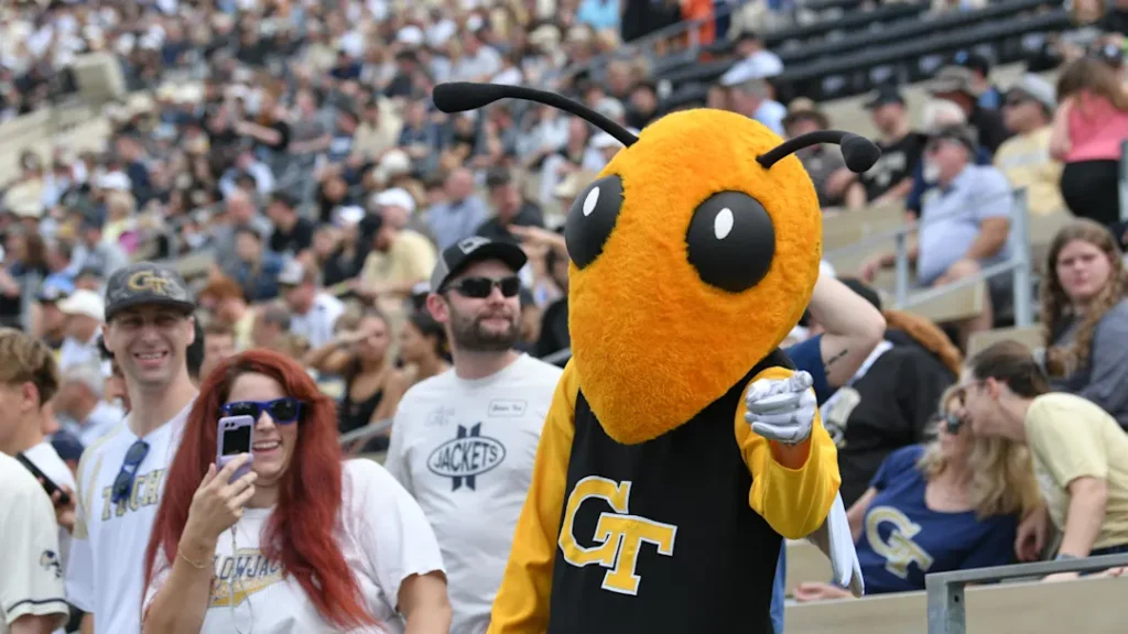 Georgia Tech mascot Buzz in Winston Salem